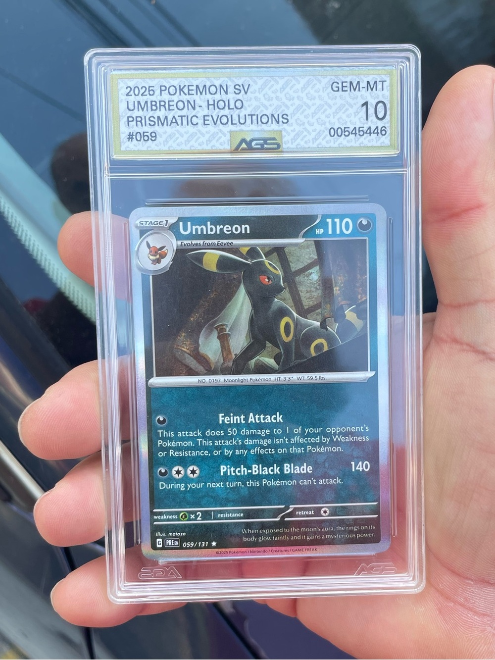 Pokemon Umbreon Holo Trading Card - Black, Yellow, Blue